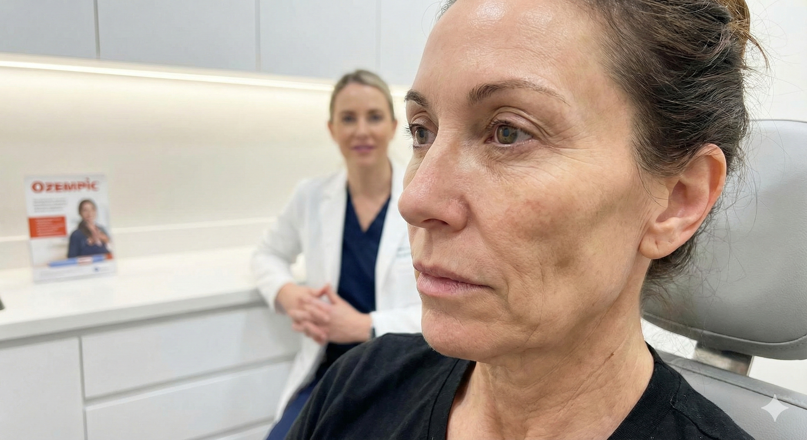 오젬픽 페이스 늙은 여자 처짐