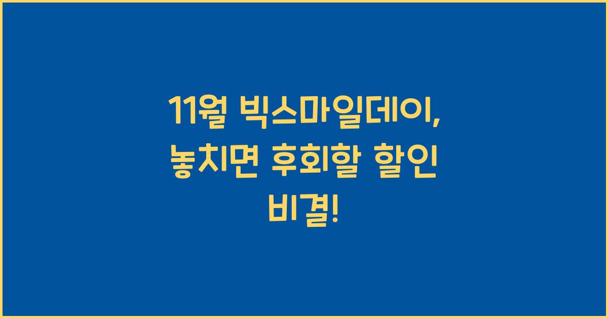11월 빅스마일데이