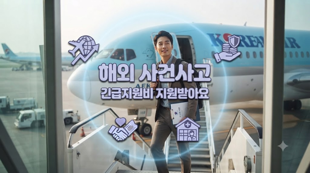 긴급지원비 받고 귀국하는 재외국민의 모습