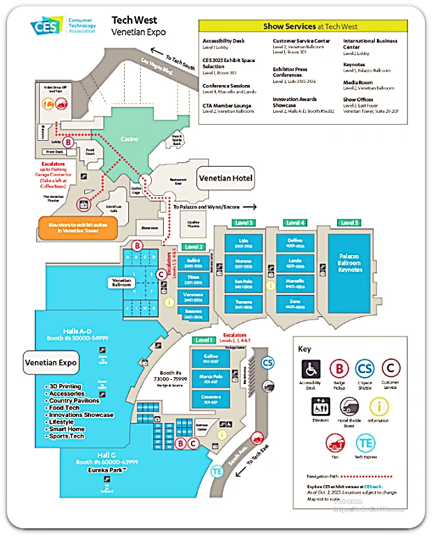 CES2025 행사장 지도