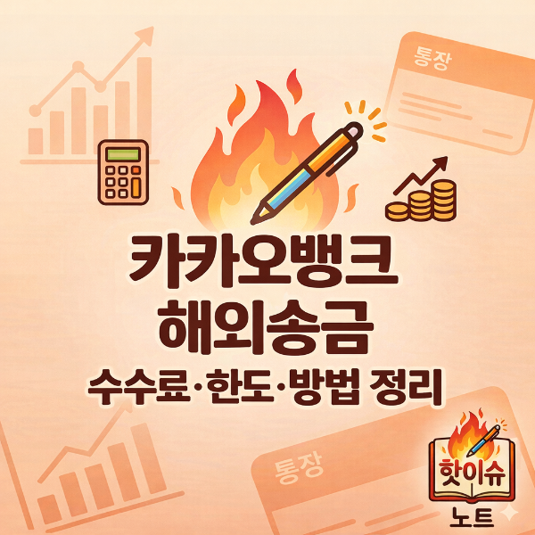 카카오뱅크 해외송금 수수료&middot;한도&middot;방법 정리