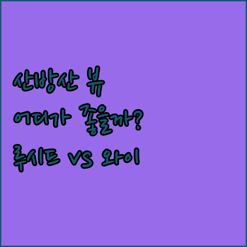 산방산 뷰 숙소 루시드엠 vs 와이리