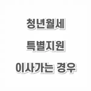 청년월세 특별지원-이사 가는 경우