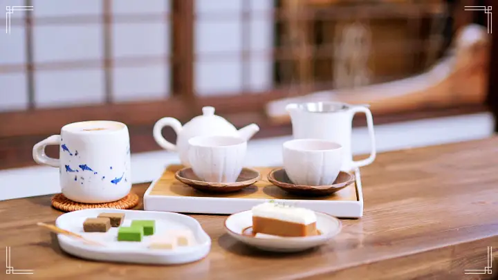 홍차 녹차 당고 양갱 모나카 디저트 특별한 인연이 있는 동양식 찻집 카페 포항 구룡포 일본인 가옥 거리 맛집