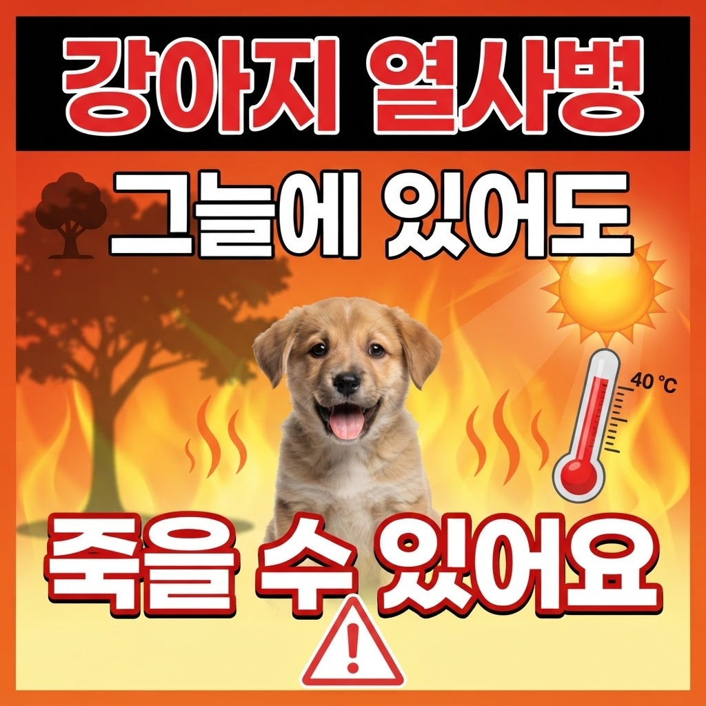 강아지 열사병 증상 - 골든타임 응급처치 - 여름 산책 주의사항
강아지 열사병 &mdash; 그늘도 안전하지 않아요