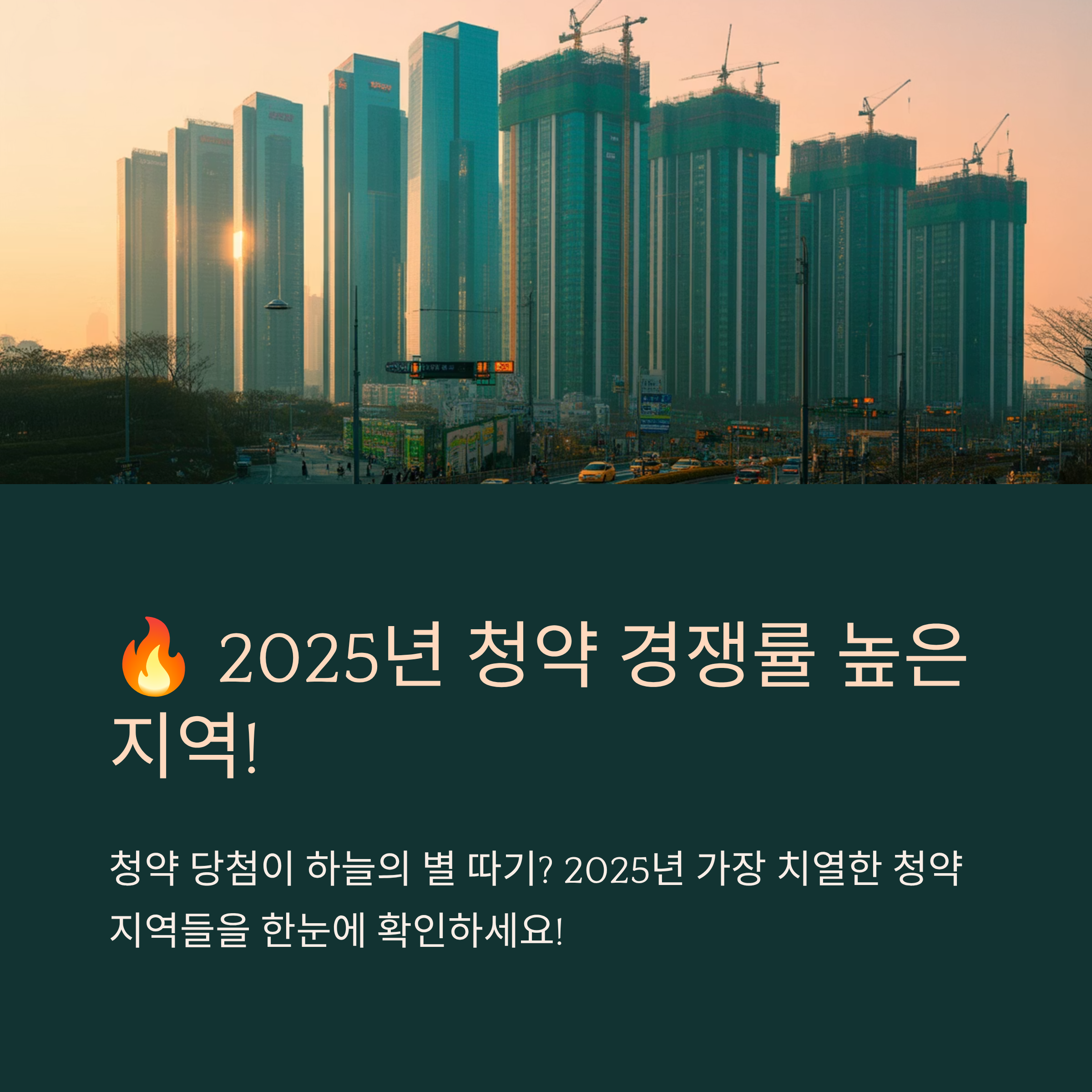 2025년 청약 경쟁률 높은 지역 정리!