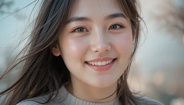 알부민 복용 후 기운이 생긴 표정을 짓는 장면