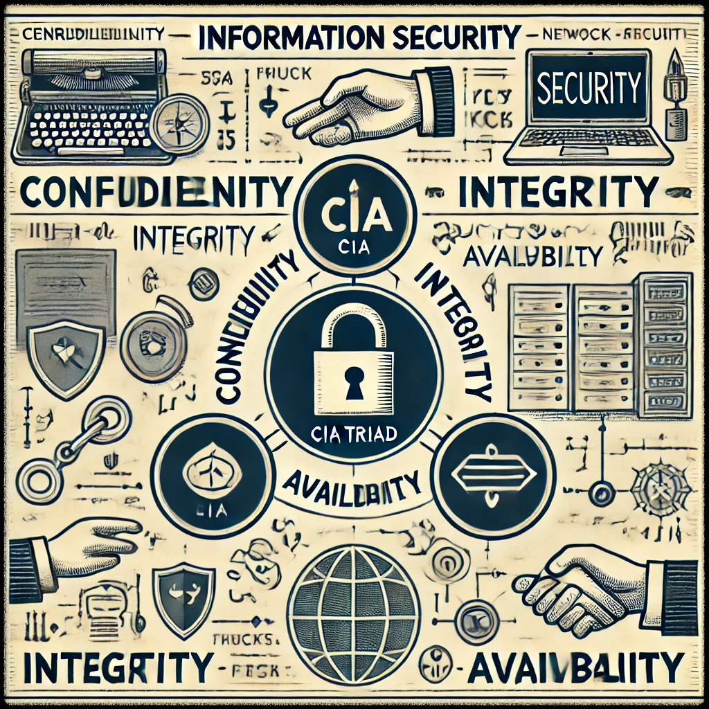 정보 보안의 CIA 삼원칙을 설명하는 이미지