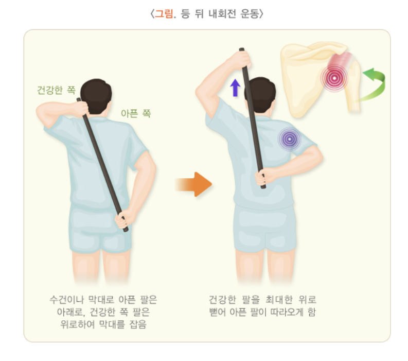 등 뒤 내회전 운동