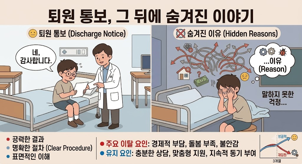 퇴원 통보 뒤에는 말하지 못한 이유가 숨어있는 경우가 많습니다