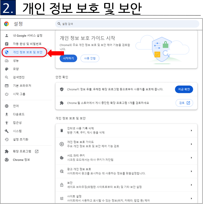 2. 개인정보보호 및 보안