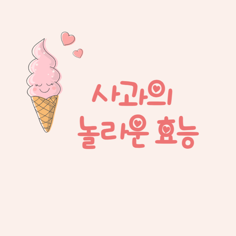 사과의 놀라운 효능