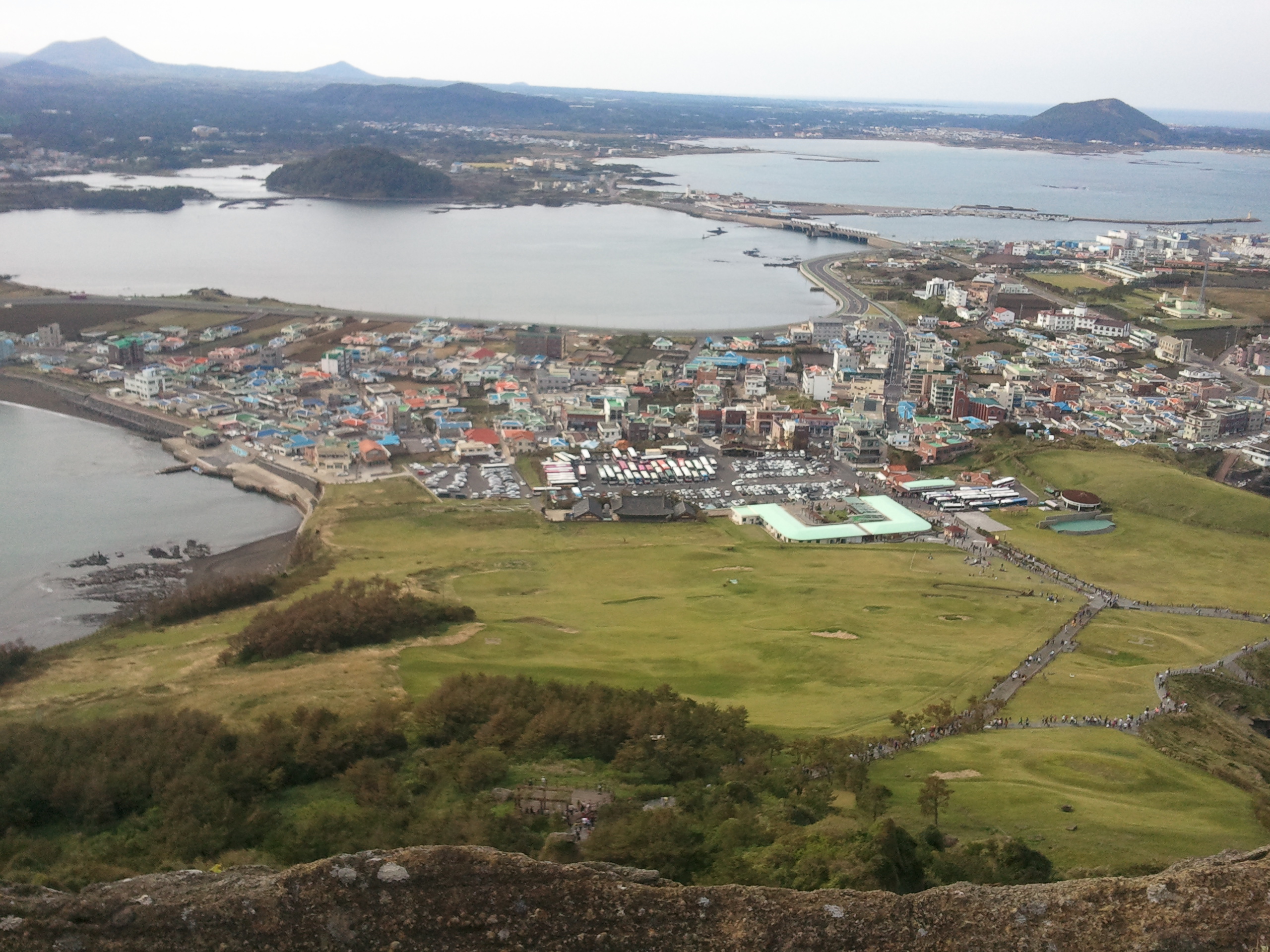 제주도 성산일출봉에서 바라본 풍경