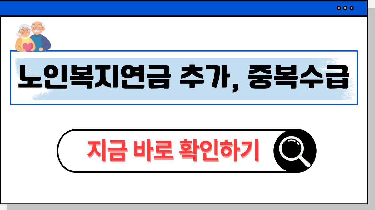 2025 노인 복지 연금 중복 전략 총정리