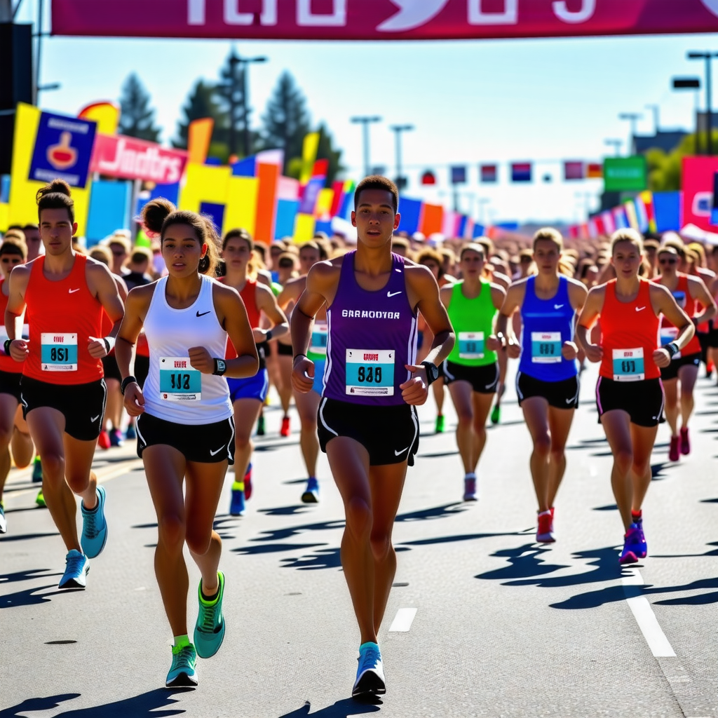마라톤대회 참가자들 사진