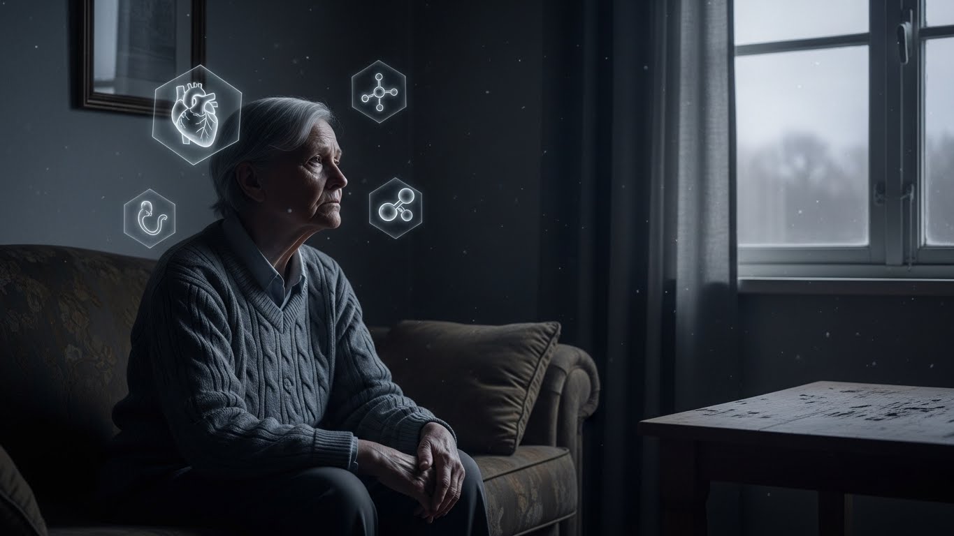 혼자 사는 노년층, 정신건강이 성인병에 미치는 영향에 관한 사진