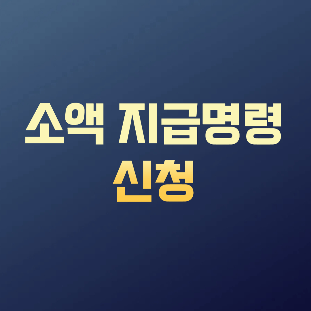 소액 지급명령신청