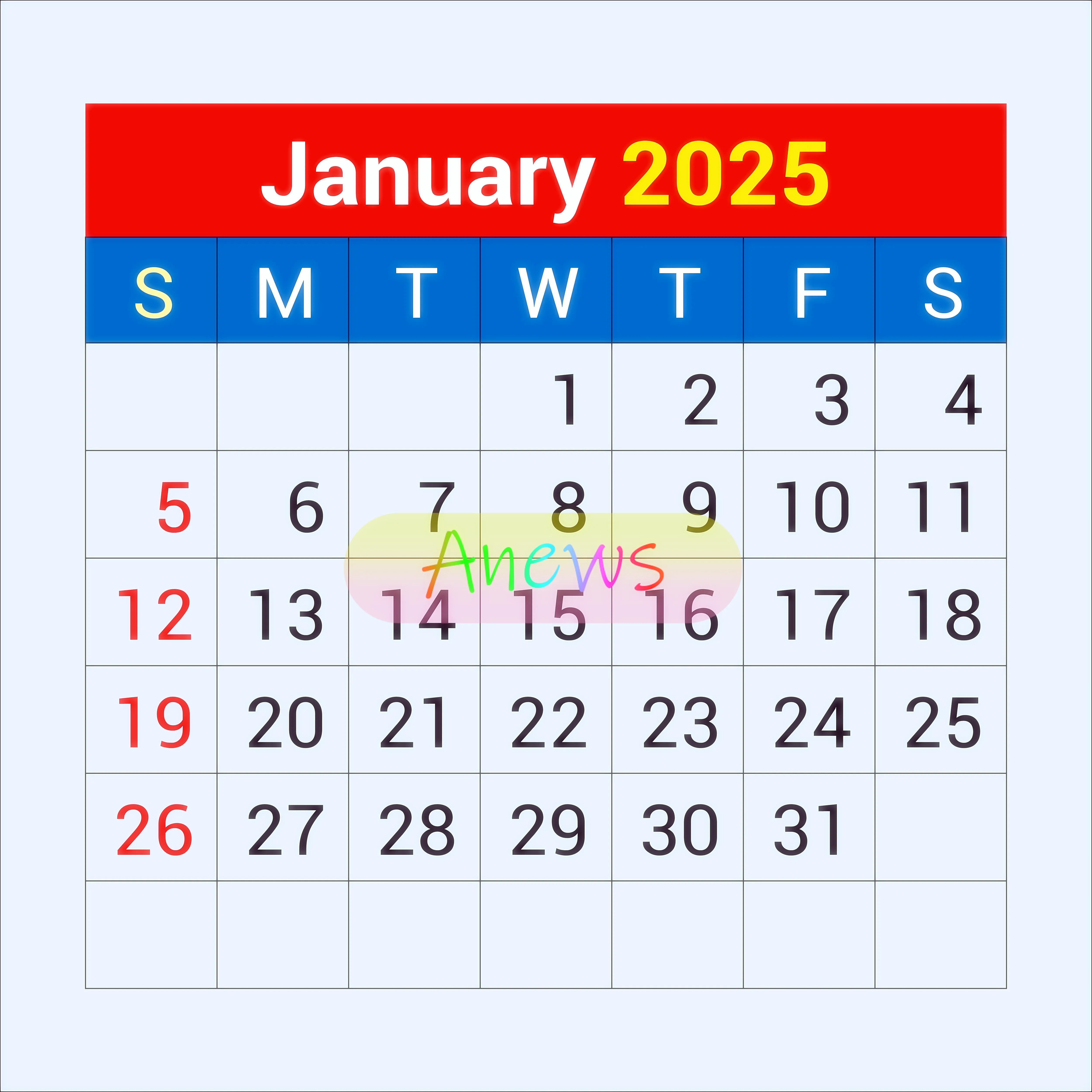 2025년 달력