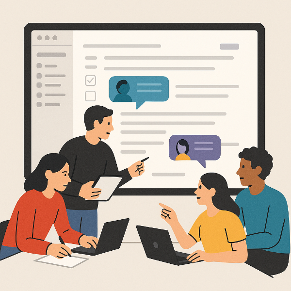 실시간 협업과 커뮤니케이션 기능 사진