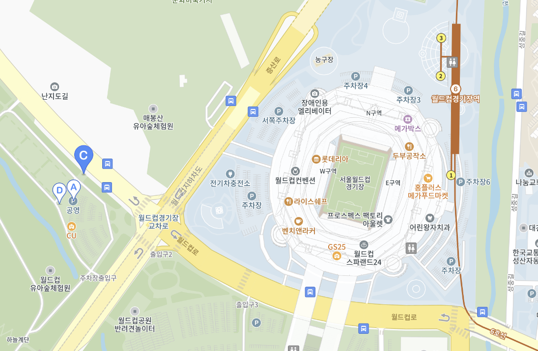 난지천 공원 주차장