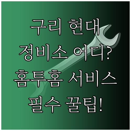현대자동차 구리시 정비소 위치와 홈투..