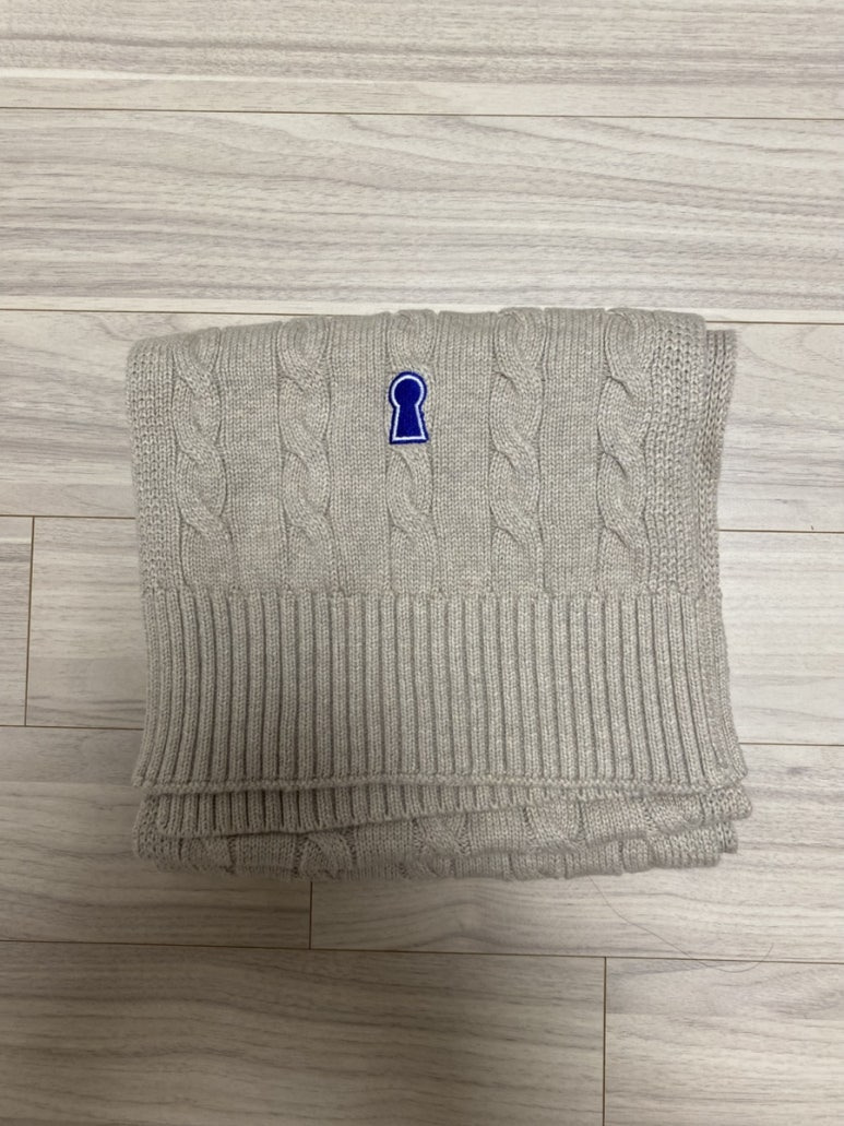 세컨모놀로그 SECONDMONO 헤비웨이트 키홀 케이블 코튼 머플러 목도리 오트밀 베이지 [OATMEAL]