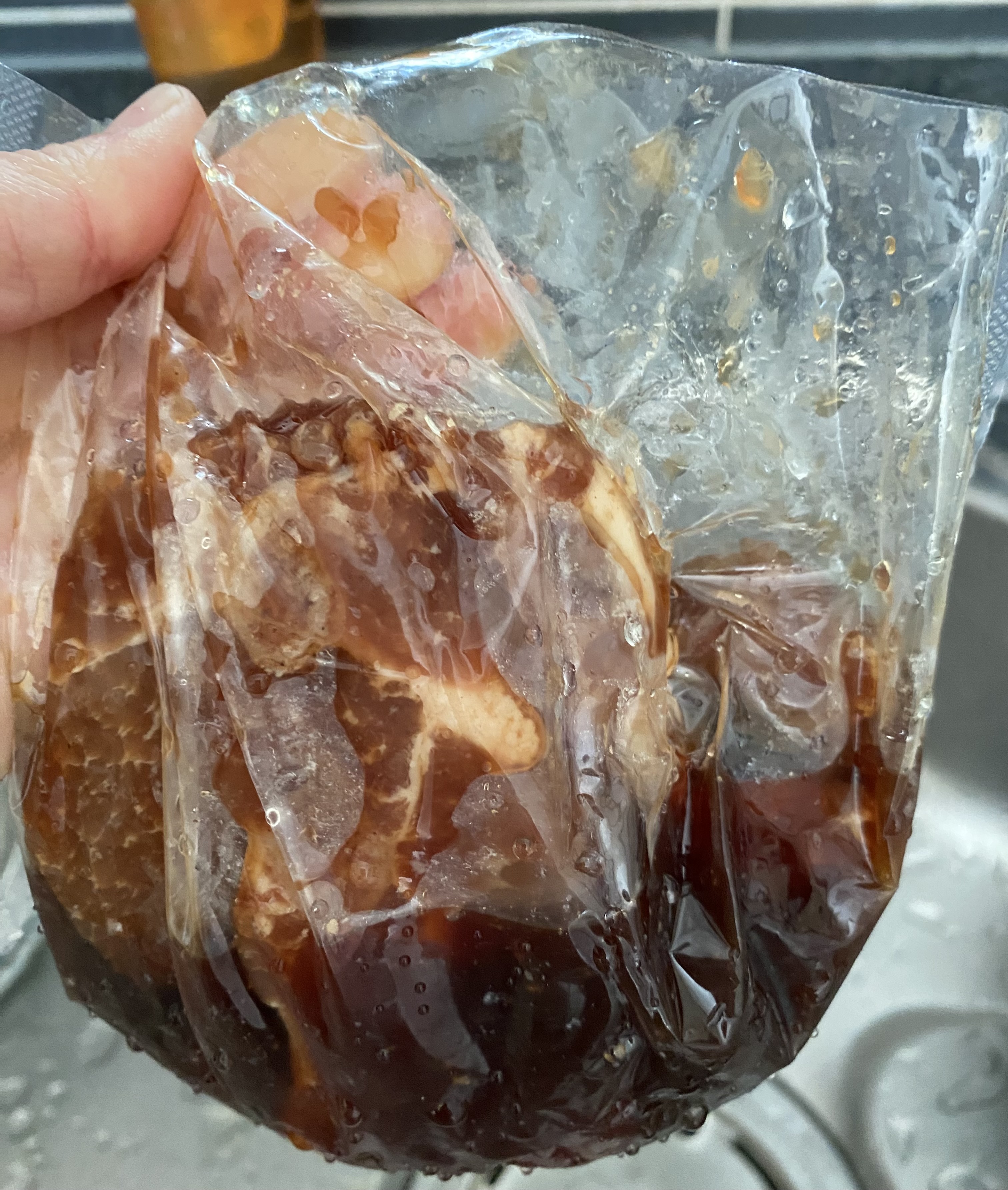 돼지갈비 한봉지 모습