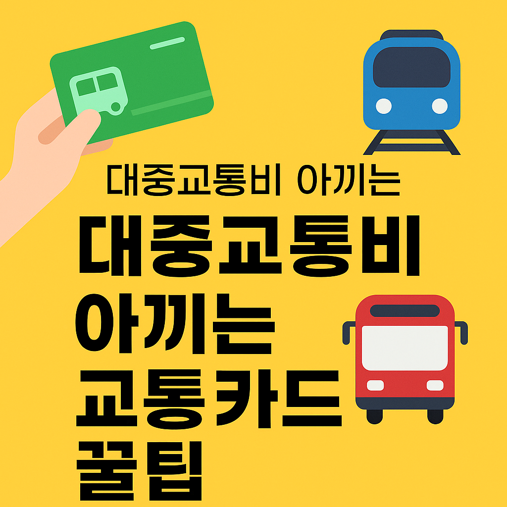 대중교통비 아끼는 교통카드 꿀팁