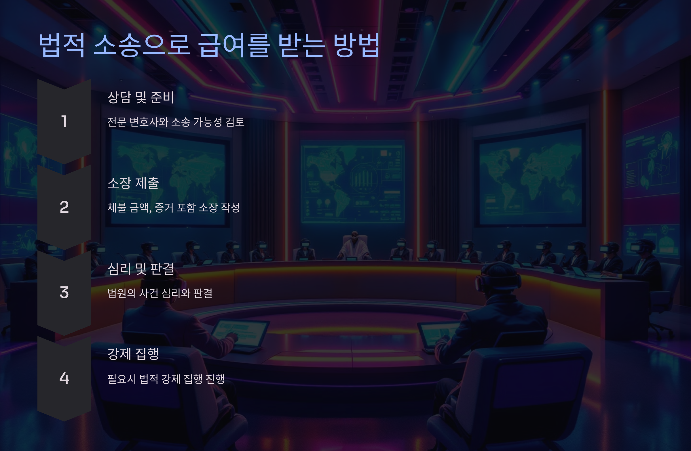 법적 소송으로 급여를 받는 방법