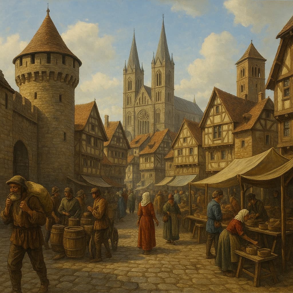중세 유럽 자유 도시 모습
