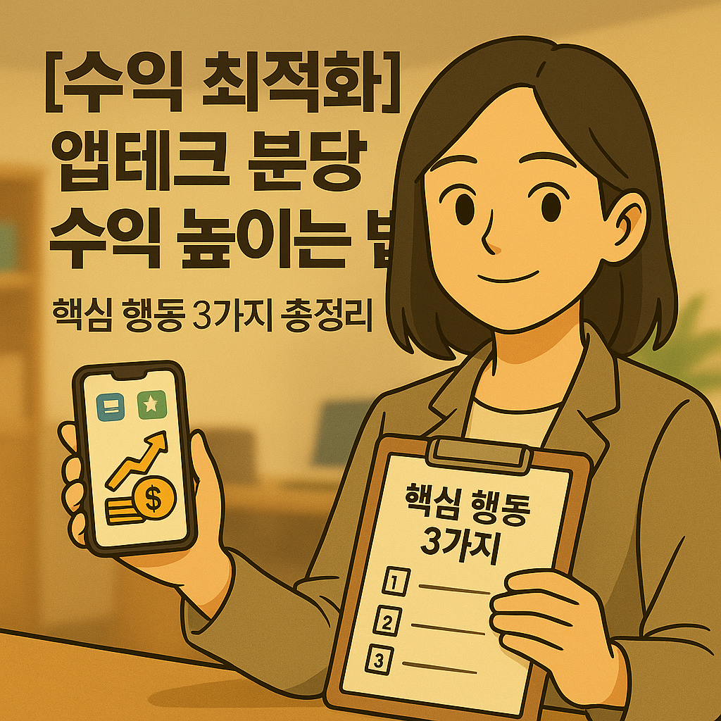 [수익 최적화] 앱테크 분당 수익 높이는 법 ｜ 핵심 행동 3가지 총정리