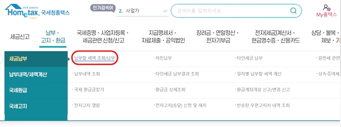 국세청-홈텍스-캡쳐