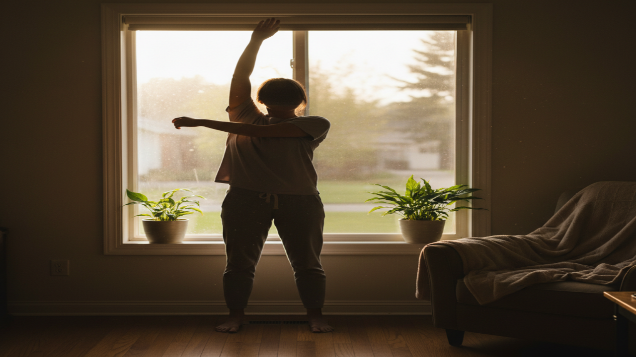 하루를 시작하며 가볍게 스트레칭하는 생활 습관