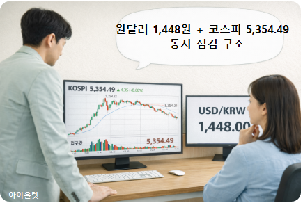 환율 1,448원과 지수의 긴장 구간
