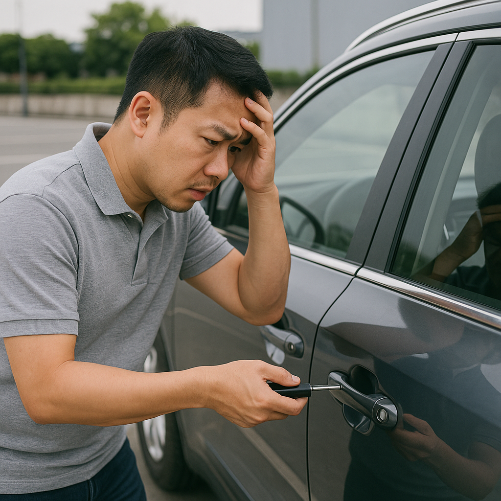 차 키를 안에 두고 잠갔을 때, 스마트키 긴급 개방 방법