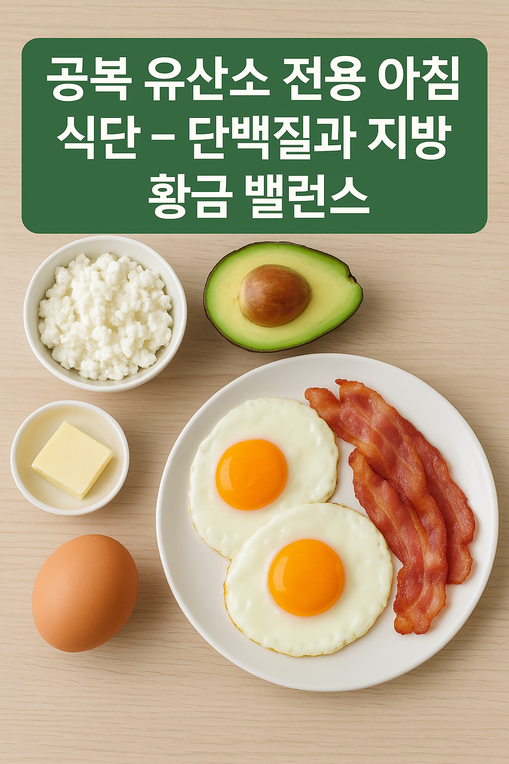 공복 유산소 전용 아침 식단 – 단백질과 지방의 황금 밸런스