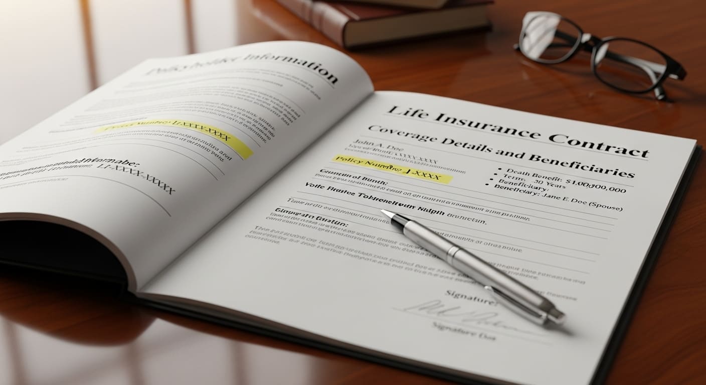 중장년 부부가 보험 서류를 검토하는 모습