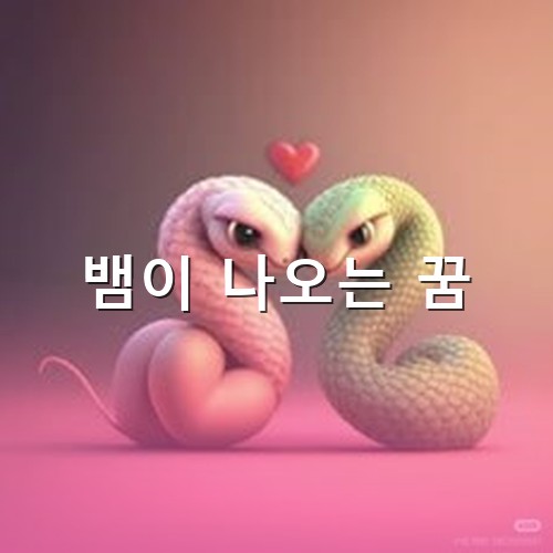본홍색-뱀과-초록색-뱀이-하트모양을-하며있는-모습