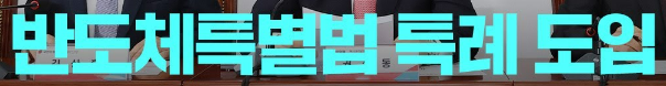 반도체특별법 쟁점 정리