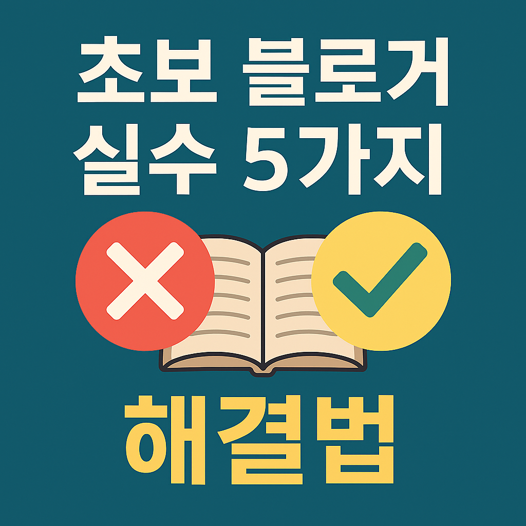 초보 블로거가 가장 많이 하는 실수 5가지