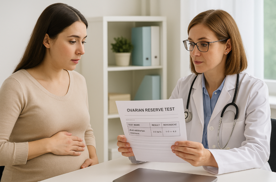 결과지를-토대로-상담받는-여성