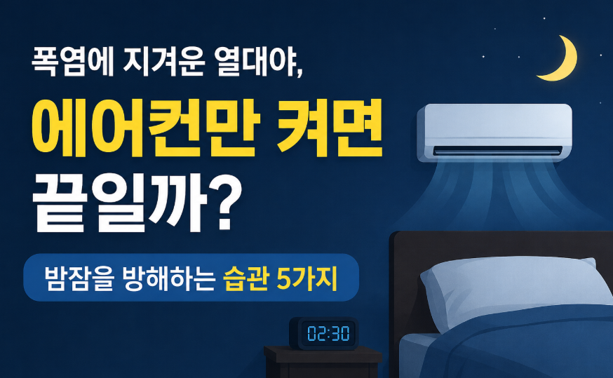 폭염에 열대야로 인해 수면 방해하는 습관 5가지