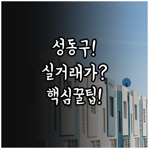 성동구 아파트 실거래가 조회 방법과 ..