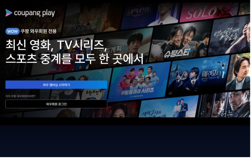 Coupang execution screen