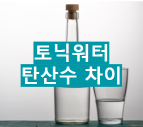 토닉워터 탄산수 차이