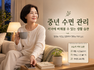중년 수면 관리, 잠드는 시간을 일정하게 만드는 현실적인 생활 습관