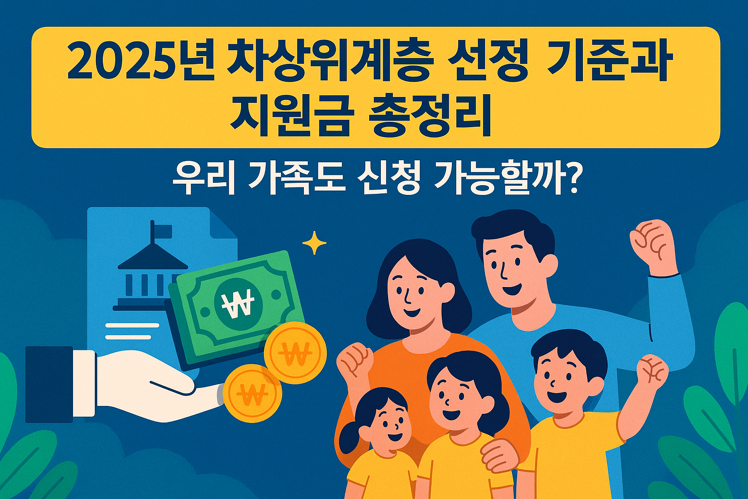 2025년 차상위계층 조건과 지원금 총정리