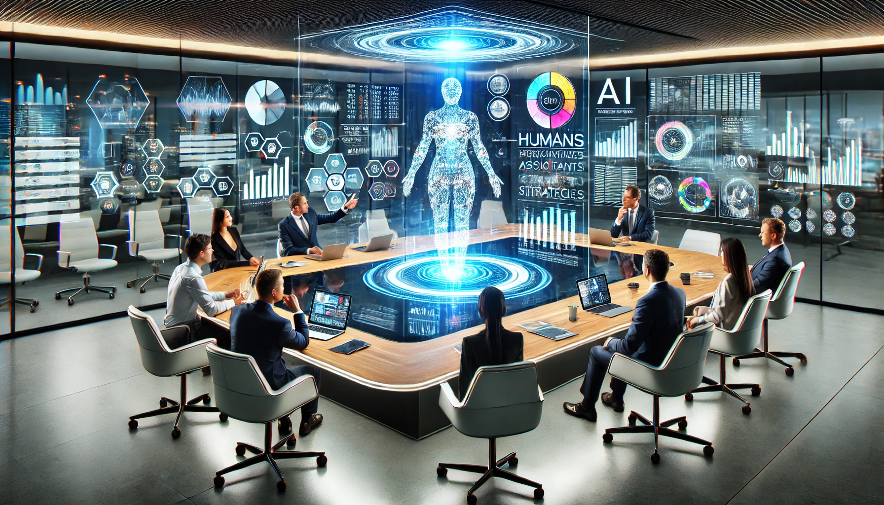 AI와 인간이 협업하는 모습