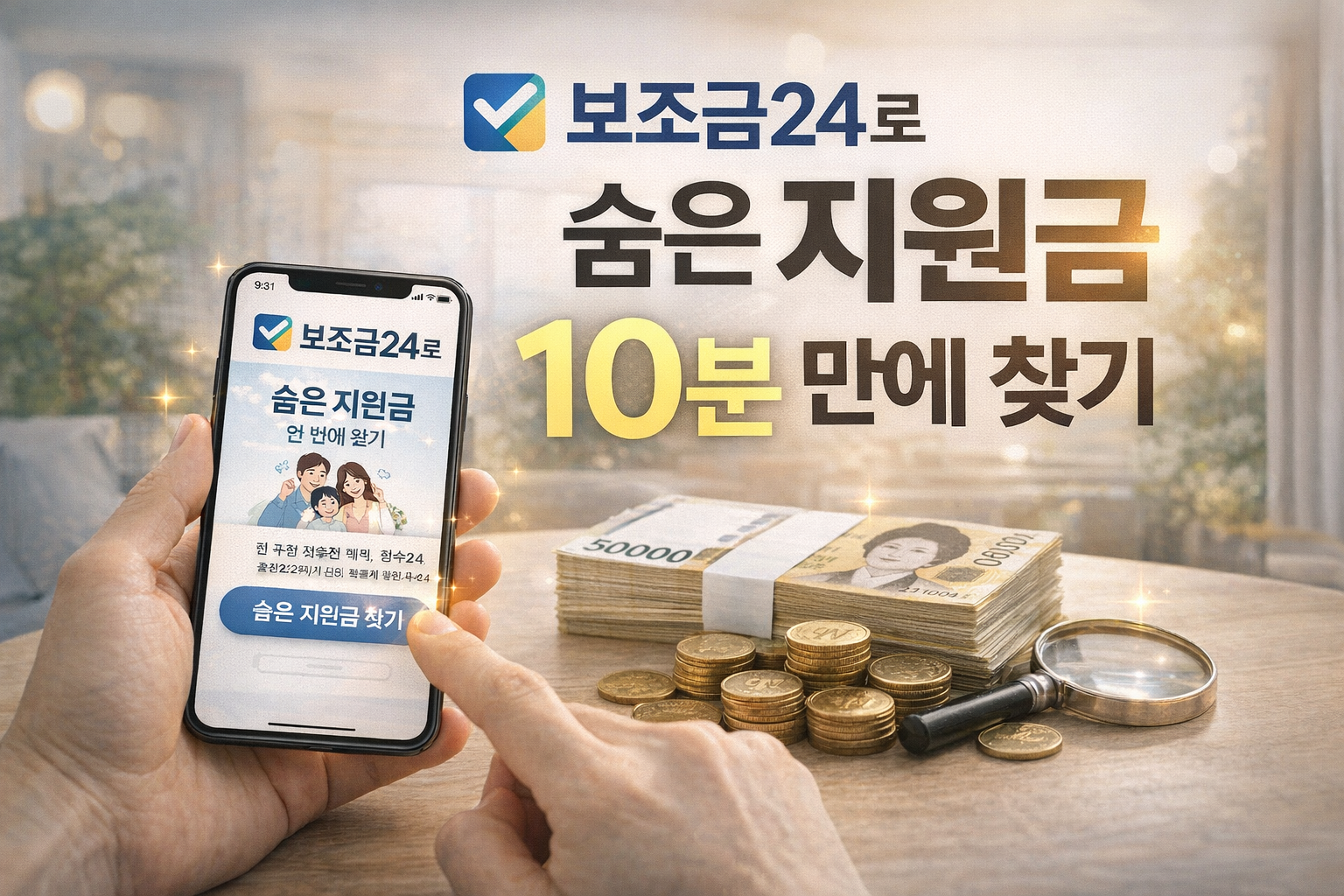 "내 돈 떼먹지 마세요!" 보조금24로 숨은 지원금 10분 만에 찾는 필살기