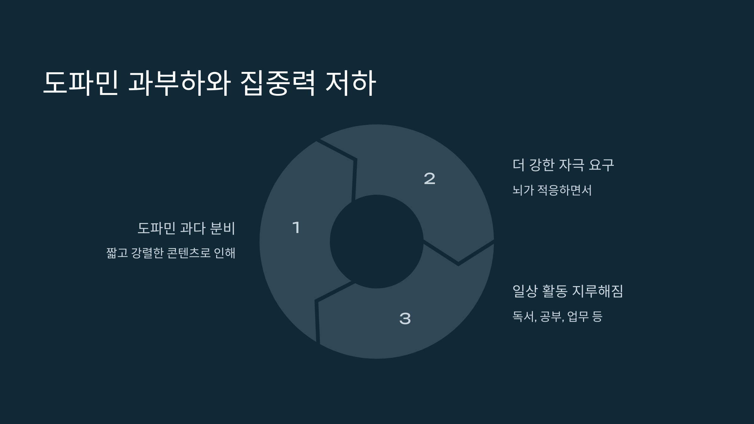 2. 도파민 과부하와 집중력 저하